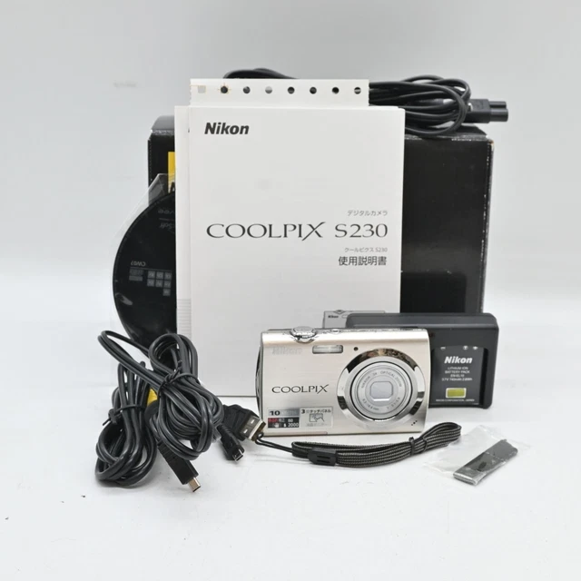 NIKON COOLPIX S230 10.0MP Digital Camera Solid silver
