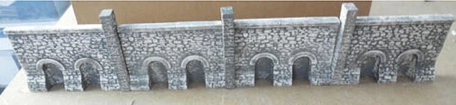 Murs et piliers pour décor de circuit de train HO (n° 31)