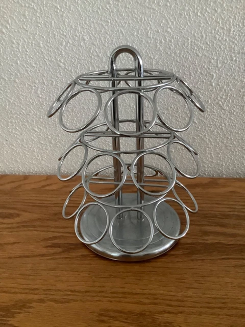"K-CUP" Holder-Stainless Steel-3 Tier-Swivel-Holds (27) K-Cups-NEW without TAGS