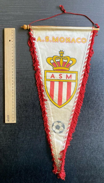 Ancien Fanion ASSE - AS Saint Etienne Finaliste 1977 - Vintage Football Vert
