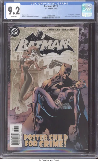 Batman #613 2003 CGC 9.2 White Pages - Hush, Catwoman, Harley Quinn Joker apps