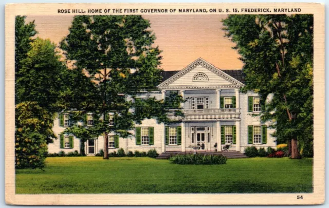 Rose Hill, Home Of The First Governor Of Maryland, On U.S. 15 - Frederick, MD