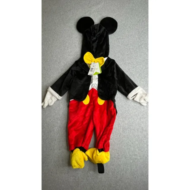 Disney Baby Mickey Mouse  Costume Size 3/6 MOS Tuxedo Dress Up NWT