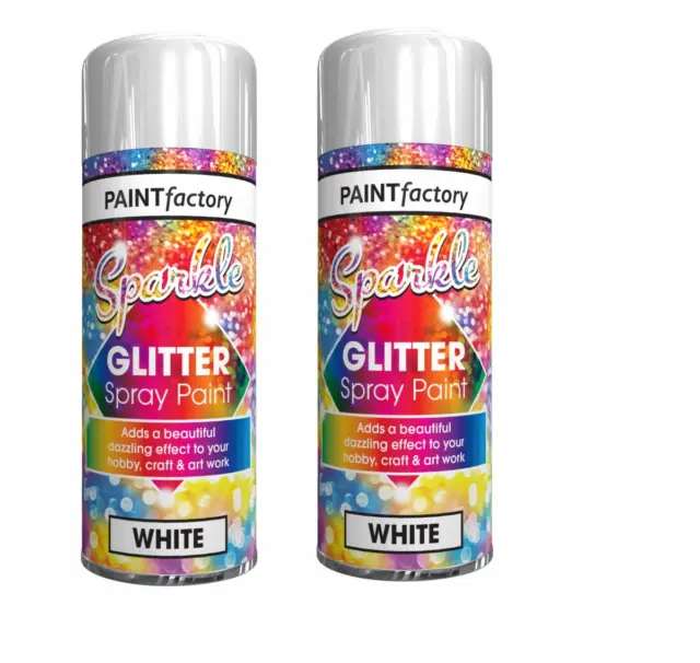 GLITTER SPRAY PAINT - SILVER AND GOLD SPARKLE SHIMMERING PAINT SPRAY  BRUSHABLE