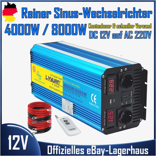 4000W 8000W Reiner Sinus Wechselrichter Spannungswandler Inverter 24v Auf 230v 396388381909