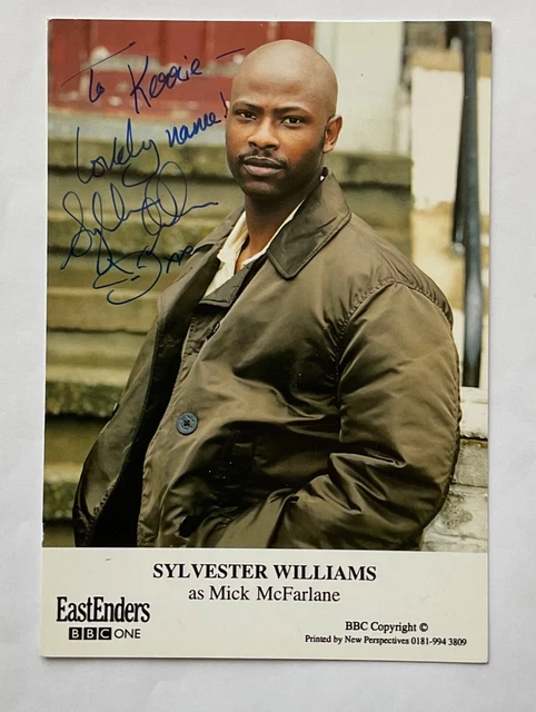 SYLVESTER WILLIAMS Genuine Handsigned Eastenders Castcard 6 x 4.