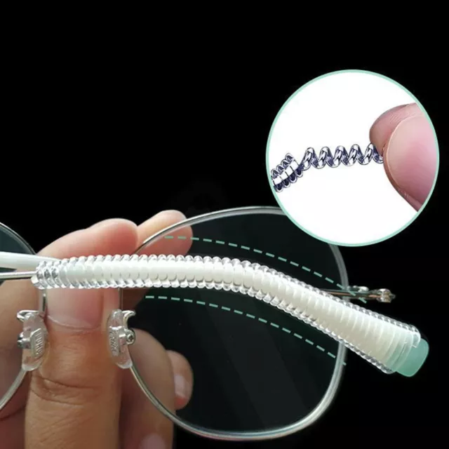 Gancho de oreja de silicona antideslizante transparente para gafas, soporte lent