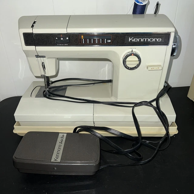 SEARS BEST KENMORE Sewing Machine Model 158 With pedal & Case TESTED
