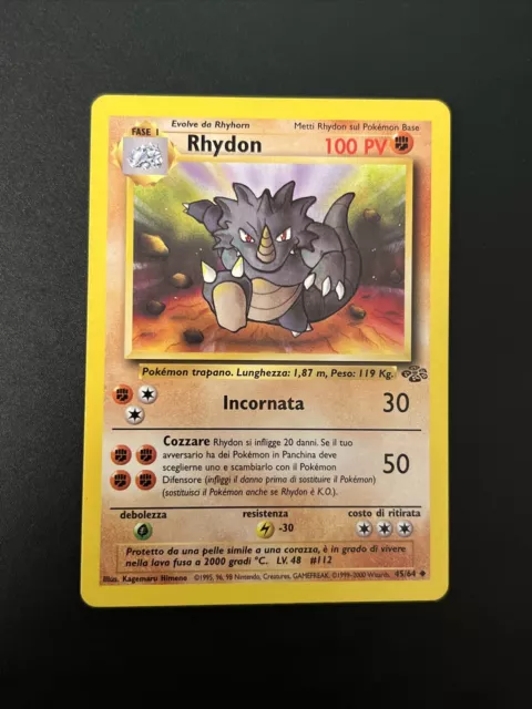 Pokemon Non Commun Ita Jungle 45/64 Rhydon