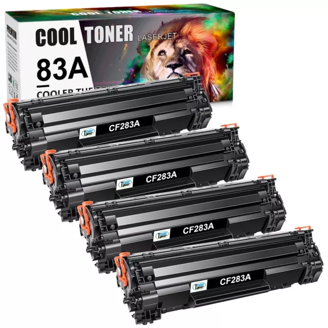 4 Black CF283A for HP 83A Toner Cartridges LaserJet Pro M127fn M127fw M125nw MFP