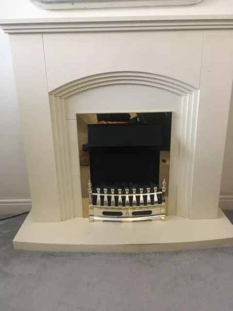 electric fireplace and surround