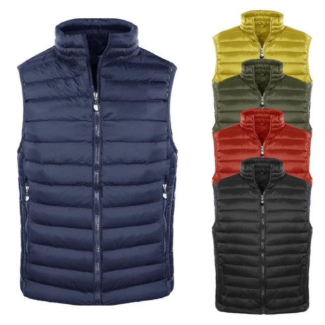 Smanicato Uomo Leggero Piumino Casual Giubbotto Giacca Giubbino Gilet Slim Fit