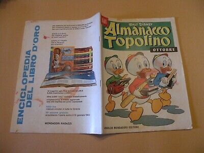Almanacco Topolino 1961 N.10 Mondadori Walt Disney Originale Ottimo