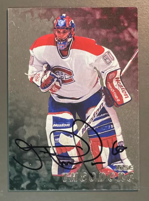 JOSE THEODORE 1998-99 Be A Player Autograph - 219