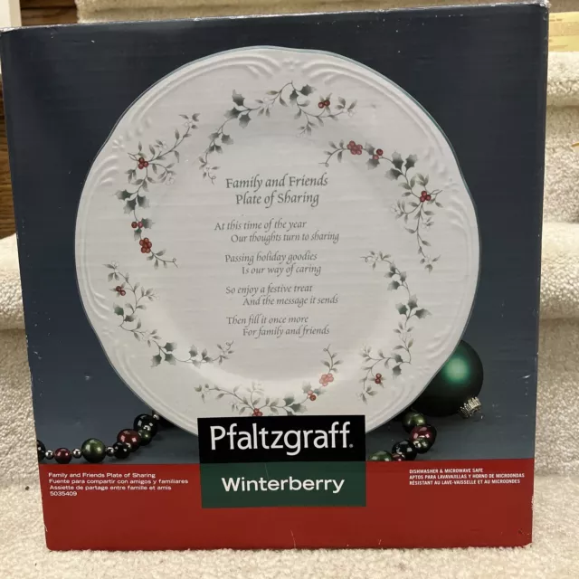 Pfaltzgraff Winterberry 12" Plate of Sharing Family and Friends