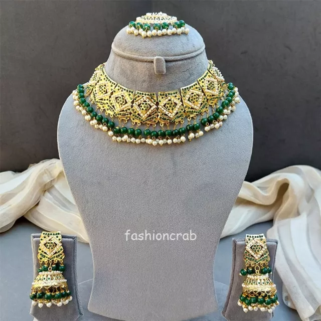 Indian Bollywood Style Mahi Punjabi Jewellery Set - Green