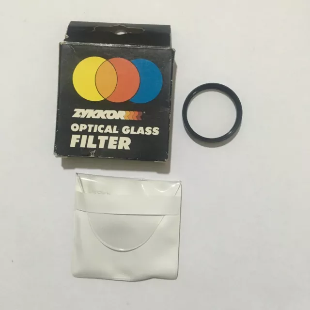 VINTAGE ZYKKOR 37MM SKYLIGHT 1A FILTER WITH CASE AND BOX MADE IN JAPAN