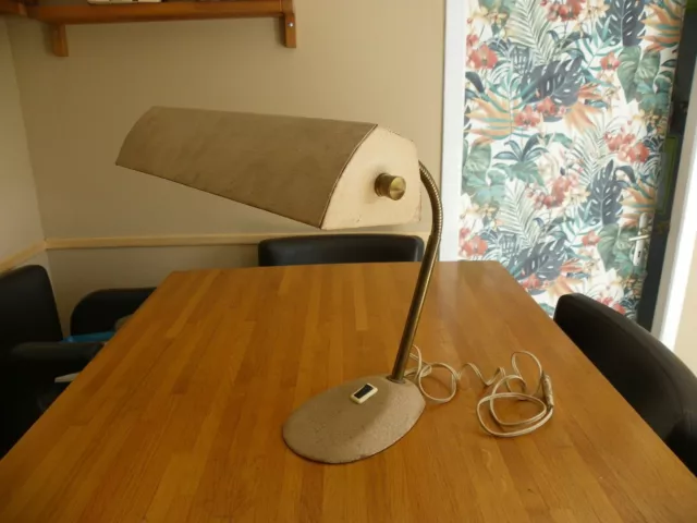 Lampe De Bureau En Métal Sur Pied - Réglable - Années 50/60