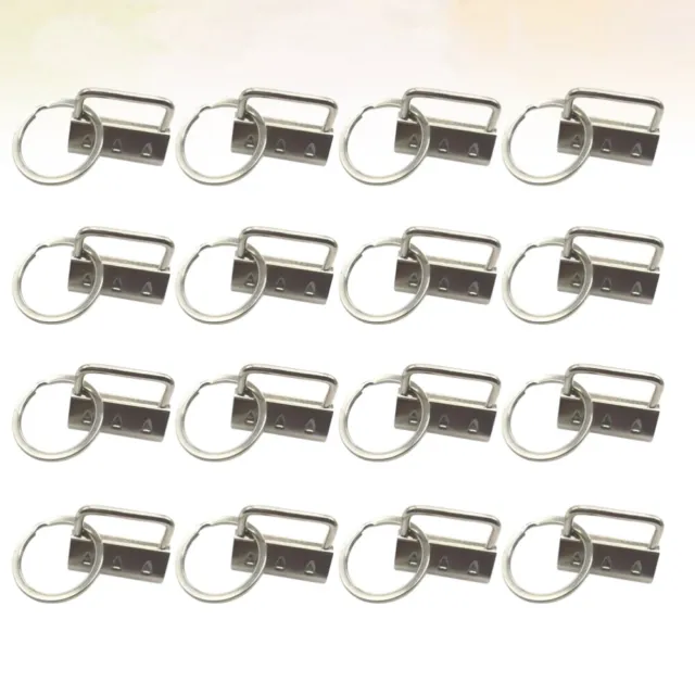 25 Pcs Metal Wristlet Fashion Keychain Ring Fob Supplies Clamp