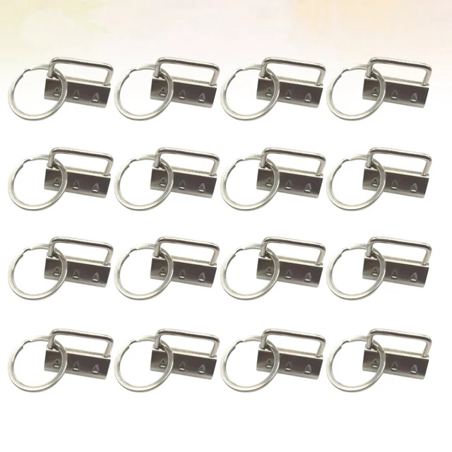 25 Pcs Metal Wristlet Fashion Keychain Ring Fob Supplies Clamp