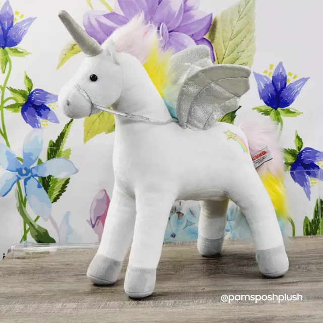 Gund UNICORN 18" My Magical Sound & Lights Large Plush Rainbow White Horse