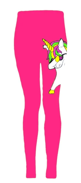 T-shirt e leggings unicorno per bambina maglia al neon abito estivo set dabbing 5-13 anni 6