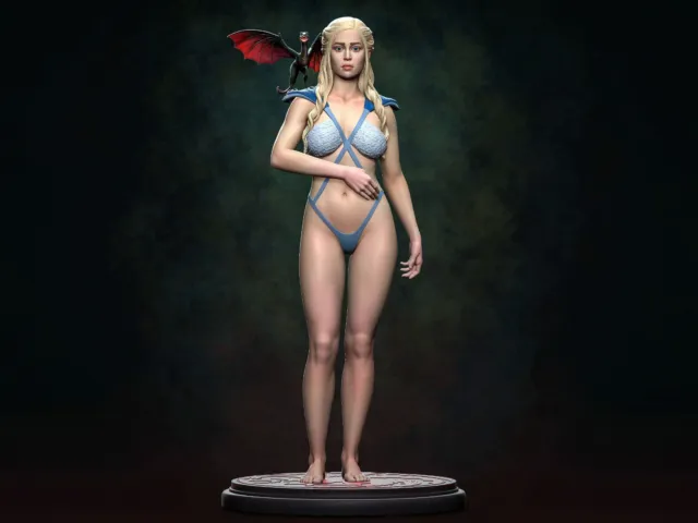 Daenerys Targaryen, Game of Thrones, GOT, Statue, 3D Druck, Figur, sexy Pin-Up,