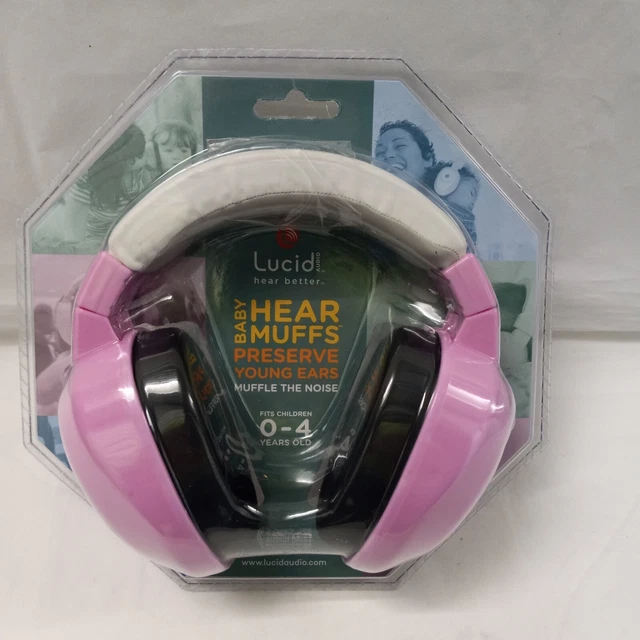 Lucid Audio Pink Baby Hear Muffs Fits Children 0 - 4 Years Old