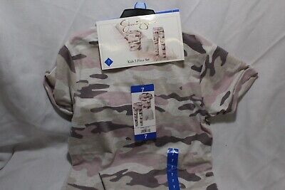 Girls Jessica Simpson kids size 7 3 piece camo set comfy and cozy outfit