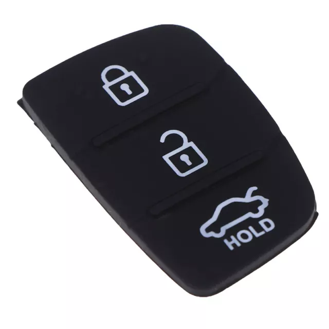 3 Button Replacement Repair Skin Flip Folding Car Key Shell Case Rubber Pad_-wf