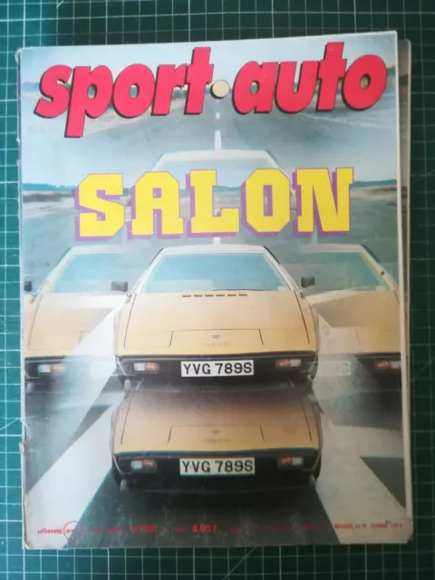 AD081 Sport auto N°201 - 1978 Essai lotus Esprit S2 - spécial Salon