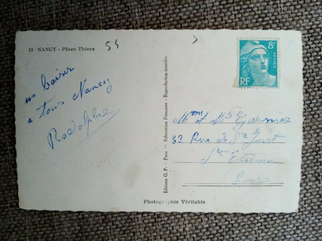 Cpa Cpsm Nancy Place Thiers 2