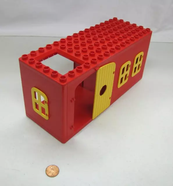 Lego DUPLO RED & WHITE CURVED WINDOW PANE DOOR UNIT Building Block 2x4  Christmas
