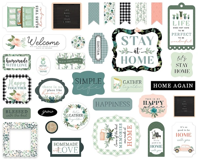 Carta Bella Cardstock Ephemera 33/Pkg-Icons, Gather At Home GH143024