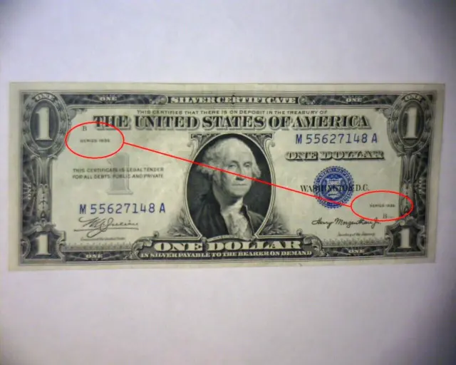 *🌟*Rare Double Date*🌟* 1935  One Dollar $1 Silver Certificate*🌟E/F++**Nice🌟*