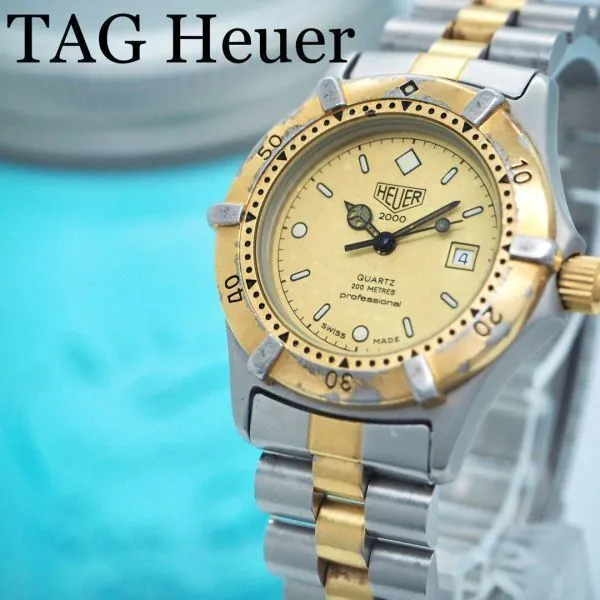 Tag Heuer Professional Watch Ladies Quartz 30mm Gold Vintage Date Swiss Made