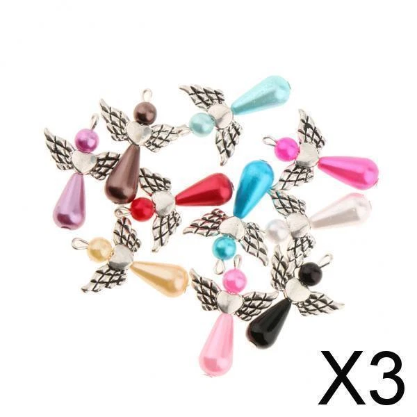 3 x 10 x Engel Charms Perlen Schmuck für DIY Frauen Schmuck gemischt,