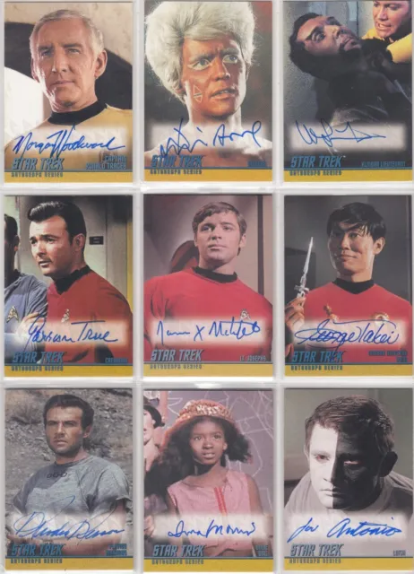 Star Trek The Original Series TOS Auto Autograph Card Selection A197 - A315