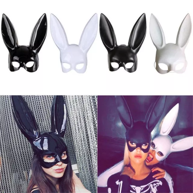 Women Sexy Bunny Mask Halloween Cosplay Rabbit Ears Masks Party Bar Costume AU