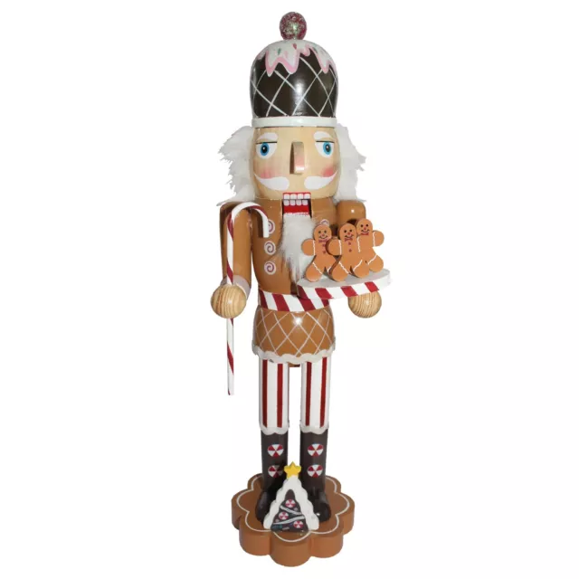 Navidad Cascanueces Estilo Figurita de Pie Adorno - 36cm Pan de Jengibre