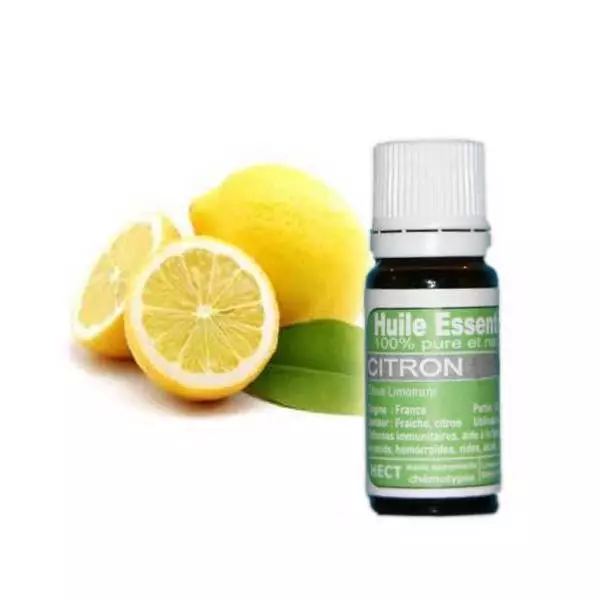 Huile essentielle de citron pure 10 ml certifié HECT | Envoi suivi express