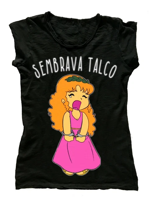 Maglietta Donna Con Stampa 'Sembrava Talco' - 100% Cotone Fiammato, Vestibilità Comfort - Foto 10