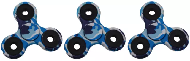 (3) Hand Finger Spinner Kids Sensory Stress ADHD Anxiety Focus Camouflage Toy