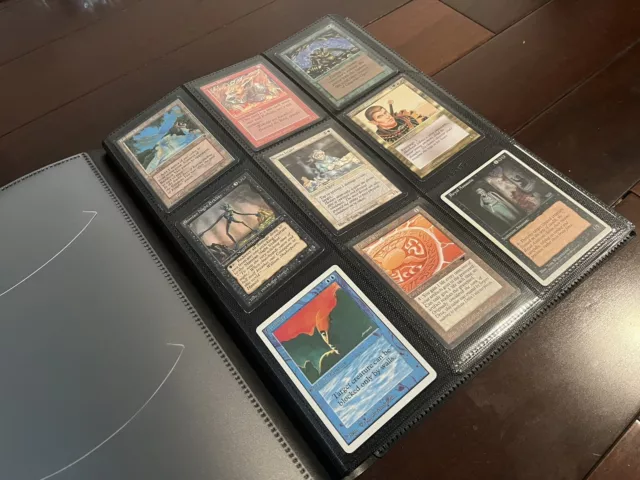 Old Rare Vintage Magic Gathering Binder 360 Card Collection Beta Mtg Lot