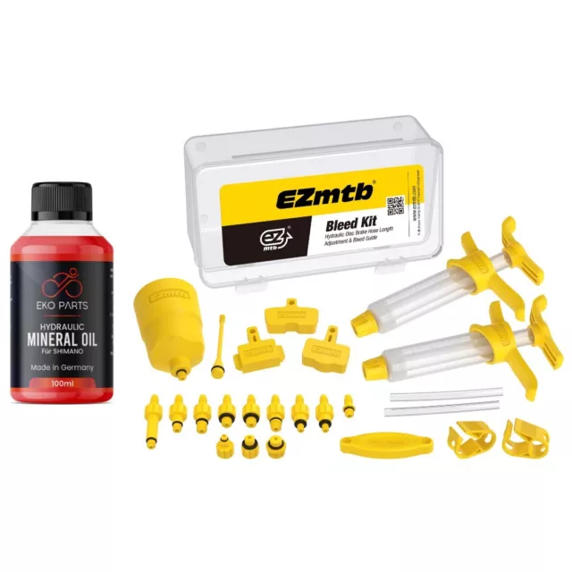 Entlüftungskit für Shimano Bremsen Entlüftungsset Bleed Kit inkl. Mineralöl