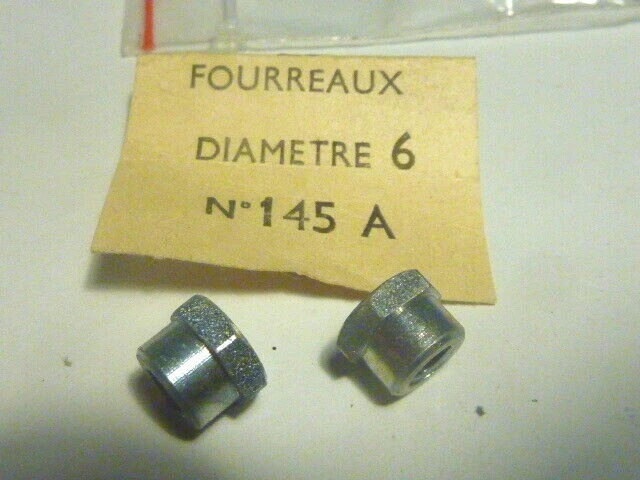ancien vintage 2 écrou épaulé méplat fourreaux Ø 9