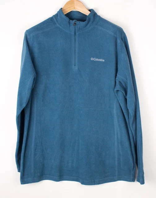 Columbia Uomo Casual Zip collo Pile Cardigan Maglione Taglia L