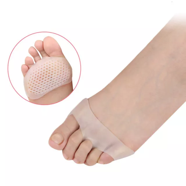 Gel Forefoot Metatarsal Ball Foot Pads Half Toe Silicone Cushion Support 1 Pair