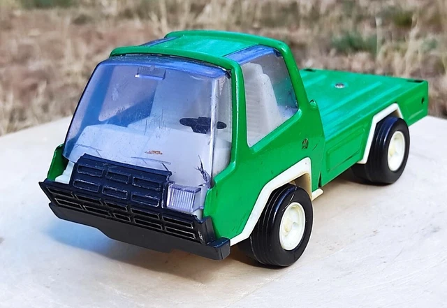 Ancien Camion De Dépannage Bleu En Tôle - Jouet Vintage - Made In France