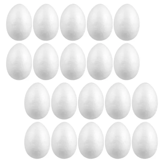 30 Pcs White Embryo Foam Eggs Eps Child Childrens Toys Easter Foams